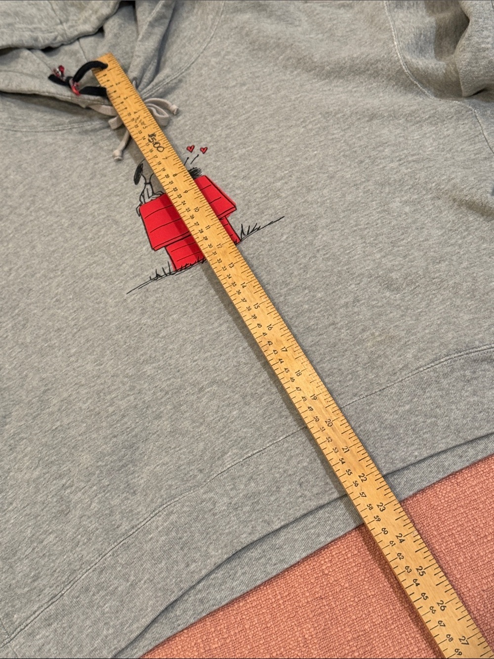 Snoopy XXL Gray Hoodie with front pockets - peanuts by Schulz - Picture 9 of 13
